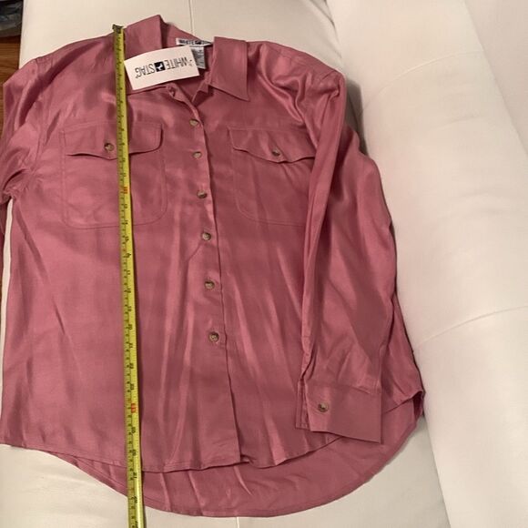 NWT White Stag Rayon Pockets Button Down Dusty Pink  Size M - Picture 6 of 10